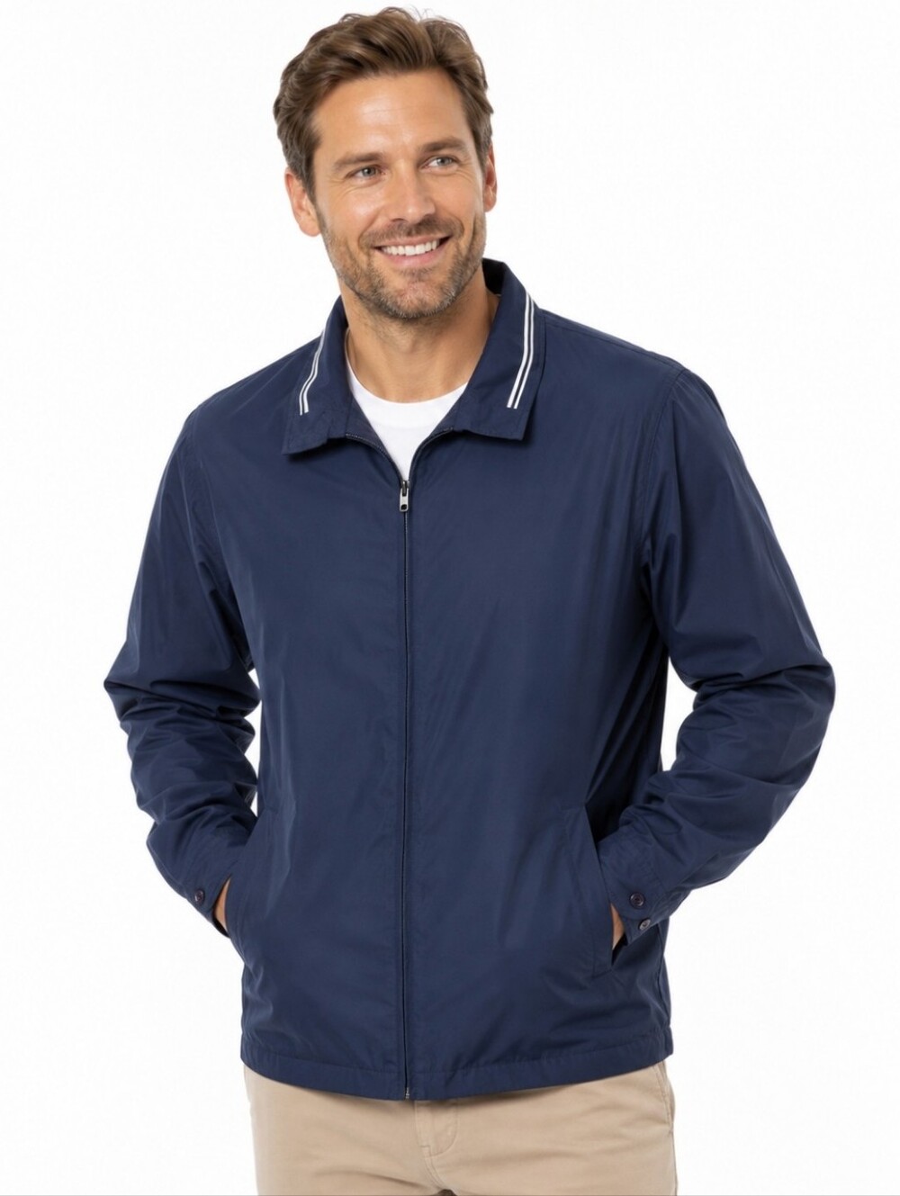 Nwt Page & TUTTLE Blue Full Zip Windbreaker Jacket Softshell Active Men 3x